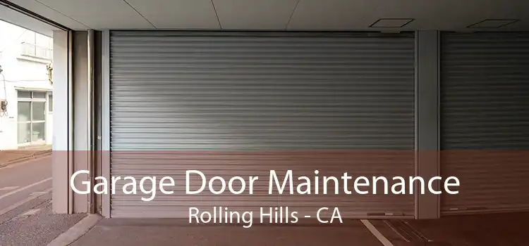 Garage Door Maintenance Rolling Hills - CA