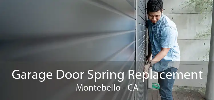 Garage Door Spring Replacement Montebello - CA